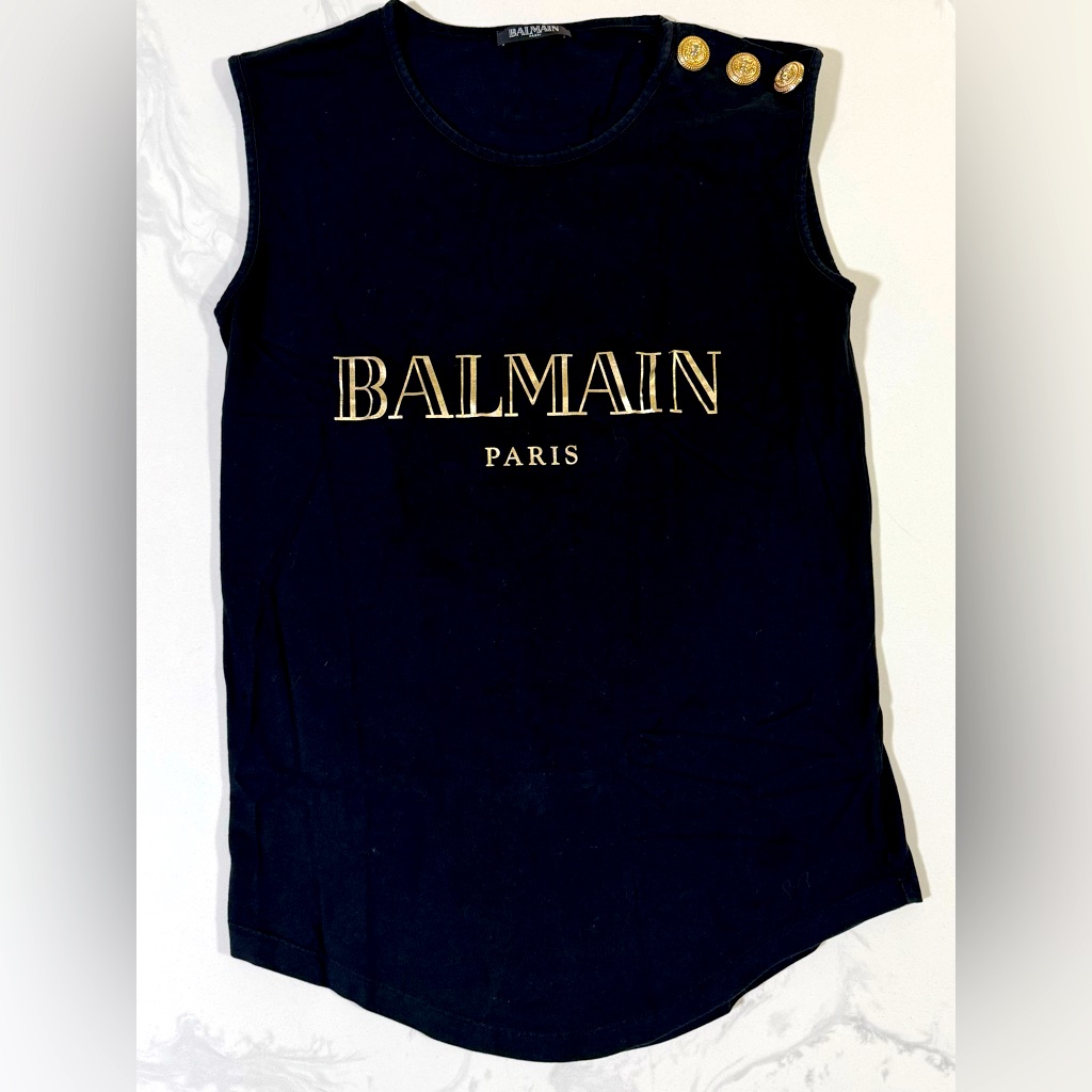 Balmain Shirt With Gold Embellishment
